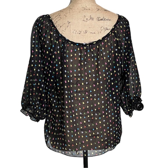 Julie's Closet Heart Print Blouse XL - Picture 11 of 16